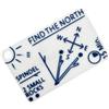 ECMQS Scheda guida di navigazione | Camping Trail ABS manuale direzione ausilio con ingranaggio, escursionisti zaino Carry Ready