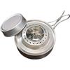 ECMQS Fornello in acciaio inox da 120 ml con coperchio snuffer | Attrezzo da cucina portatile compatto per esterni, con coperchio, per pasti da picnic e pasti in cucina da campeggio