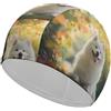 FJQWKLF Cuffie da nuoto eleganti con simpatico cane Samoiedo bianco, cuffie da a impermeabili per la protezione dei, facili da indossare e da togliere.