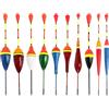 Funalix Set di 10 Pose da Pesca, 10 Diverse Galleggianti per Pesca alla Trota, Carpa e Pesce Persico - Ideale per Fiumi, Laghi e Spinning