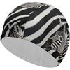 FJQWKLF Cuffia da nuoto unisex con motivo zebra e pelle di zebra per capelli corti e lunghi, da donna e da uomo, per piscina, nuoto e bagno