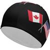 FJQWKLF Cuffia da nuoto unisex per capelli corti e lunghi, modello Canada e USA, per piscina, nuoto e bagno, da donna e uomo