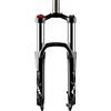 NIKANXIA Forcella Fat Bike Molla Olio 204.0 100mm Corsa 9mm QR Freno Disco 1-1/8 | Bloccaggio manuale, lega magnesio + alluminio, neve spiaggia XC MTB elettrica, nero resistente