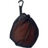 ECMQS Borsa a rete con moschettone, tasca con cerniera, borsa da calcio singola con coulisse, per pallacanestro, basket, calcio, pallavolo