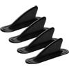 EXCEART 4 Pezzi Pinna Tavola da Surf Rimovibile in PVC Nero per Sup e Kayak | Installazione Rapida, Profilo Curvo e Area Ampliata, Migliora la Direzionalità in Acqua