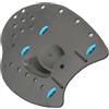 MOBUTOFU Pagaie per Allenamento Nuoto 1 Paio, Misura S, Blu | PP e Silicone, Supporto Rigido, Mantiene il Palmo Aperto, per Immersioni e Esercizi in Acqua