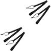 Kisangel 4 Pezzi Guinzaglio da Snowboard Cinghia Regolabile, Nero, | Cintura Fibbia a Sgancio Rapido e Maniglia Ergonomica, Design Pieghevole per Piste e Snow Park