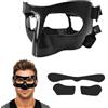 OUGPIU Maschera per naso da calcio, protezione per il viso per il naso rotto, protezione per il naso regolabile con imbottitura, maschera per il naso, per unisex, adulti, pallavolo