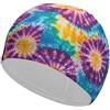 FJQWKLF Cuffia da nuoto elegante con motivo tie-dye, cuffia da a impermeabile per la protezione dei capelli, facile da indossare e togliere.