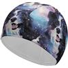 FJQWKLF Cuffia da nuoto unisex per cani Border Collie Galaxy Sky, per capelli corti e lunghi, da donna e da uomo, per piscina, nuoto e bagno