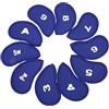 RiToEasysports Coprigolf in Neoprene Set 10 Pezzi per Ferri Standard, | Protezione Leggera in Neoprene per Ferri 3-9, PW, SW, A. Design Facile da Indossare e Togliere, Ideale per il viaggio.