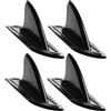 DIYEAH 4 Pezzi Pinna Staccabile per Tavola da Surf in PVC Nero, | Meccanismo Smontabile Punta Curva e Ampia Sede, Migliora Direzione e Tenuta su Tavole Gonfiabili