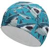 FJQWKLF Cuffia da nuoto unisex Sharks Bite in Ocean per capelli corti e lunghi, da donna e da uomo, per piscina, nuoto e bagno