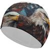 FJQWKLF Cuffia da nuoto unisex con bandiera americana Bald Ea-gle per capelli corti e lunghi, per piscina, nuoto e bagno, da donna e da uomo