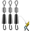 Generico Girelle per canna da pesca, Girelle per esche da pesca Clip per | Girelle ad alta resistenza Clip da pesca a cambio rapido Accessor