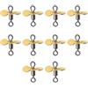Mtucegi 10 pezzi in acciaio inox Spinnerbait puntelli esche da pesca esche gancio esche elica Topwater esche accessori pesca girelle