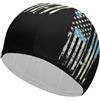 FJQWKLF Cuffia da nuoto unisex vintage con bandiera americana, per capelli corti e lunghi, da donna e da uomo, per piscina, nuoto e bagno