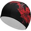 FJQWKLF Cuffia da nuoto unisex Love Canada Heartbeat per capelli corti e lunghi, da donna e da uomo, per piscina, nuoto e bagno