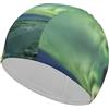 FJQWKLF Cuffia da nuoto, splendida cuffia da nuoto con aurora boreale, cuffie da bagno per capelli lunghi e corti