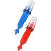 Alipis 2 Pezzi Luce LED per Pesca Notturna Lampeggiante, Attacco per Rete | Funziona in Acqua Dolciastre e Salata, Corpo in PP e Pps, Blu o Rosso, per Kayak e Ghiaccio