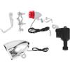 POPETPOP Kit Luci Bicicletta 3w 6v Dinamo a Frizione e Cavi | Montaggio Clip in Ferro, Corpo in Plastica, per Bici da Montagna e Spostamenti Notturni