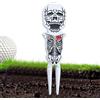 Generisch Divot - Strumento di riparazione per divot da golf con teschio | Accessori da golf in lega di zinco per collezionisti di campi erbosi