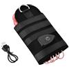 ECMQS Fanale a coda di cavallo, ricaricabile tramite USB, fibre LED rosse | Custodia rigida, cavo USB incluso, impostazioni della modalità, utilizzo del sentiero del tramonto, proprietari di cavalli