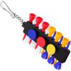 TOYANDONA Supporto per Tee da Golf con Clip Portachiavi, Base Stabile in Plastica | Organizzatore Compatto con Ancoraggio, Accesso Rapido, per Campo Pratica e Percorso, per Principianti