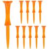 DIYEAH 10 Pezzi Tee da Golf a Ruota in Plastica Arancione, 83mm, Stabile | Design Integrato Puntale e Supporto, Facile da Vedere, per Campo Pratica, Indoor e Appassionati