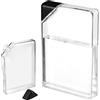 Garrrdenfurni Borraccia piatta, portatile, trasparente, riutilizzabile, senza BPA, a prova di perdite, elegante, per sport all'aria aperta, viaggi, note d'acqua quadrate, sottile