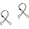 Toddmomy 2 Pezzi Guinzaglio Regolabile per Guanti da Sci, Nero, Clip | Design a Tracolla, Poliestere e Plastica, per Guanti da Sci e Snowboard, Uso in Inverno