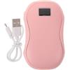 GALPADA Scaldamani Portatile con Controllo Digitale Mini, Ricaricabile USB | ABS Compatto Rosa, Doppia Funzione per Viaggio e Campeggio All'aperto, Pratico per Uomini e Donne