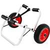 Lightakai Carrello per canoa pieghevole, 80 kg, con ruote in poliuretano da 25,4 cm e | Diametro ruota 25,4 cm, interasse 67 cm, peso 2,5 kg, per spiaggia, ghiaia, prato e sentieri irregolari