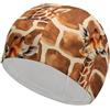 FJQWKLF Cuffia da nuoto unisex con motivo a giraffa e texture a pelle, per capelli corti e lunghi, da donna e da uomo, per piscina, nuoto e bagno