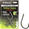 PRO FILSTAR Set di 10 Ami da Pesca Wide Gape N2 Nichel Nero | Set Pesca Carpa - Ami Carpfishing - Ganci alla Pesce - Kit Lago - Accessori - Method Feeder Fishing Hook - Articoli
