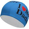 FJQWKLF Cuffia da nuoto unisex I Love Hot Dads per capelli corti e lunghi, da donna e da uomo, per piscina, nuoto e bagno