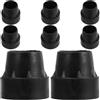 EXCEART 8 Pezzi Nero, Tappo Antiscivolo per Gambe Trampolino, Foro 2,5cm | Struttura Ammortizzante, Gomma e Acciaio Inox, per Tubi Gamba e Mini Trampolini Indoor