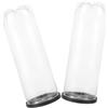 TOPPERFUN Contenitore Trasparente per Palline da Tennis Coperchio Nero | Design Trasparente e Chiaro, Facile da Trasportare al Campo, per Allenamento Outdoor e Scuole Sportive