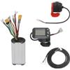 Posheliox Kit controller scooter elettrico con display LCD | Interruttore acceleratore, 24 V, 36 V, 250 W, 350 W, set di controllo per manubrio per scooter elettrico, colore nero