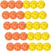 VOSAREA 30 Pezzi Palle da Allenamento Golf Indoor Perforate in PE | Holes Progettati Scientificamente, Bilanciato e Distanza Ridotta, per Principianti e Genitori di Junior