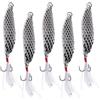 TOYANDONA 5 Pezzi Esca da Pesca a Cucchiaino Metallico 15g, Brillante | Ancorette e Piuma Incluse, per Pesca Costiera e Acque Dolci, Uso Pronto, Lega di Zinco