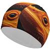 FJQWKLF Cuffie da nuoto eleganti con drago barbuto, cuffie da a impermeabili per la protezione dei capelli, facili da indossare e da togliere