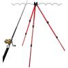 Generic Supporto per canna da pesca - Supporto da terra in alluminio | Treppiede | Larghezza superiore 87 cm, gambe regolabili da 56 a 120 cm, treppiede in lega di alluminio con posizioni multiple per pesca