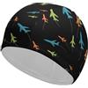 FJQWKLF Cuffia da nuoto unisex per capelli corti e lunghi, modello aeroplano, per piscina, nuoto e bagno, da donna e da uomo