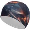 FJQWKLF Cuffia da nuoto unisex Volcano per capelli corti e lunghi, da donna e da uomo, per piscina, nuoto e bagno