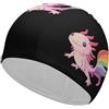 FJQWKLF Cuffia da nuoto unisex LFBT Proud Axolotl per capelli corti e lunghi, da donna e da uomo, per piscina, nuoto e bagno