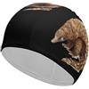FJQWKLF Cuffia da nuoto unisex Pangolin per capelli corti e lunghi, da donna e da uomo, per piscina, nuoto e bagno