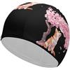 FJQWKLF Cuffia da nuoto unisex con motivo a cane Shiba Inu sotto un ciliegio, per capelli corti e lunghi, da donna e da uomo, per piscina, nuoto e bagno