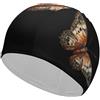 FJQWKLF Cuffia da nuoto unisex Western Butterfly per capelli corti e lunghi, da donna e da uomo, per piscina, nuoto e bagno