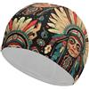 FJQWKLF Cuffia da nuoto unisex Boho Aztec Etnico Navajo Tribal per capelli corti e lunghi, per piscina, nuoto, bagno, donne e uomini